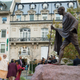 A statue of Mohandas Gandhi in Washington, DC.